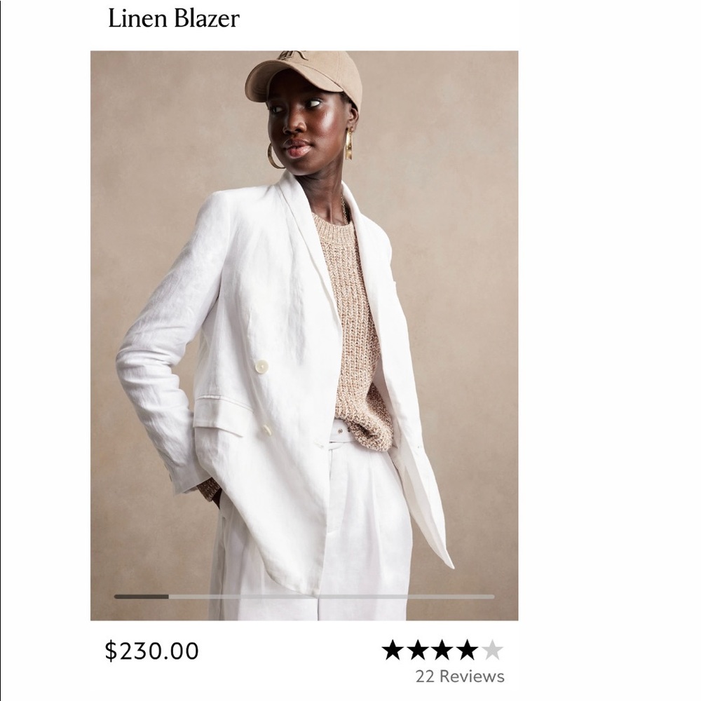 Banana republic white blazer